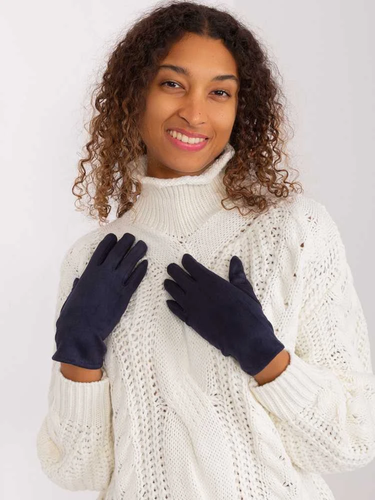 Wool Fashion Italia Pirštinės-AT-RK-2370.95-mėlynos spalvos