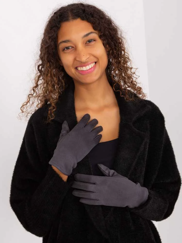 Wool Fashion Italia Pirštinės-AT-RK-2370.99-tamsiai pilkos