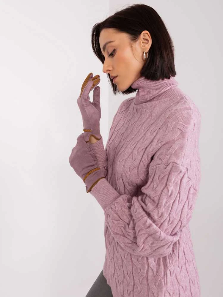 Wool Fashion Italia Pirštinės-AT-RK-238601.31P-tamsiai violetinė