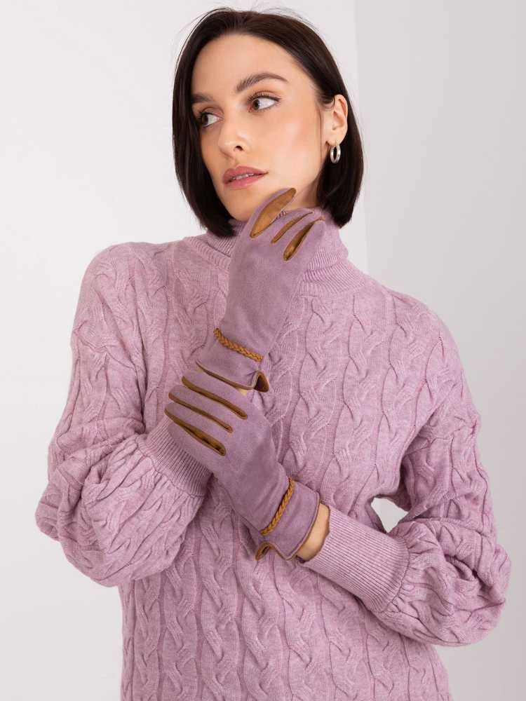 Wool Fashion Italia Pirštinės-AT-RK-238601.31P-tamsiai violetinė