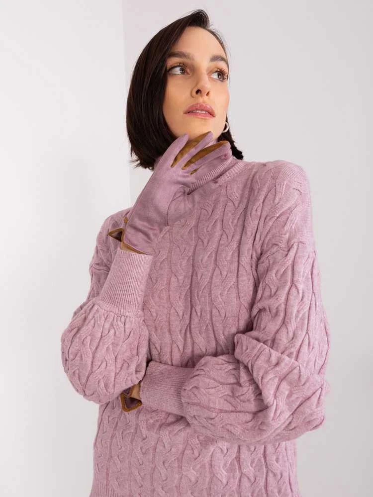 Wool Fashion Italia Pirštinės-AT-RK-238601.31P-tamsiai violetinė