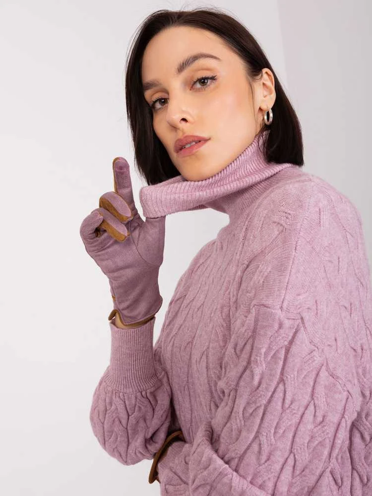 Wool Fashion Italia Pirštinės-AT-RK-238601.31P-tamsiai violetinė
