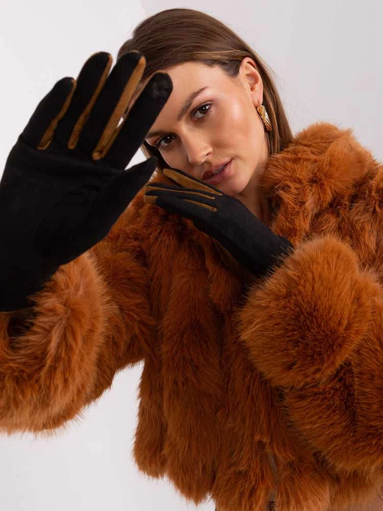 Wool Fashion Italia Pirštinės-AT-RK-238601.78-juodos