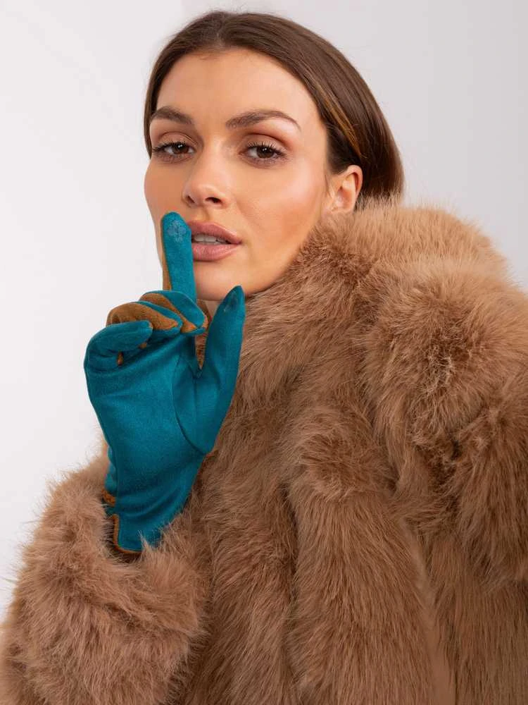 Wool Fashion Italia Pirštinės-AT-RK-238601.78-jūrinė