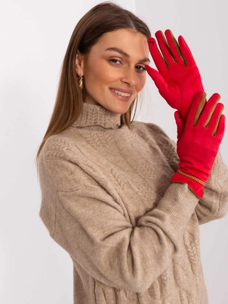 Wool Fashion Italia Pirštinės-AT-RK-238601.78-raudonos