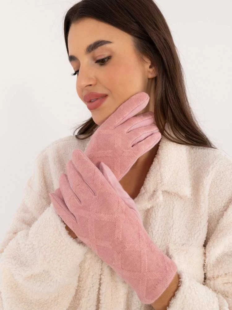 Wool Fashion Italia Pirštinės-AT-RK-23901.22-šviesiai rožinės spalvos