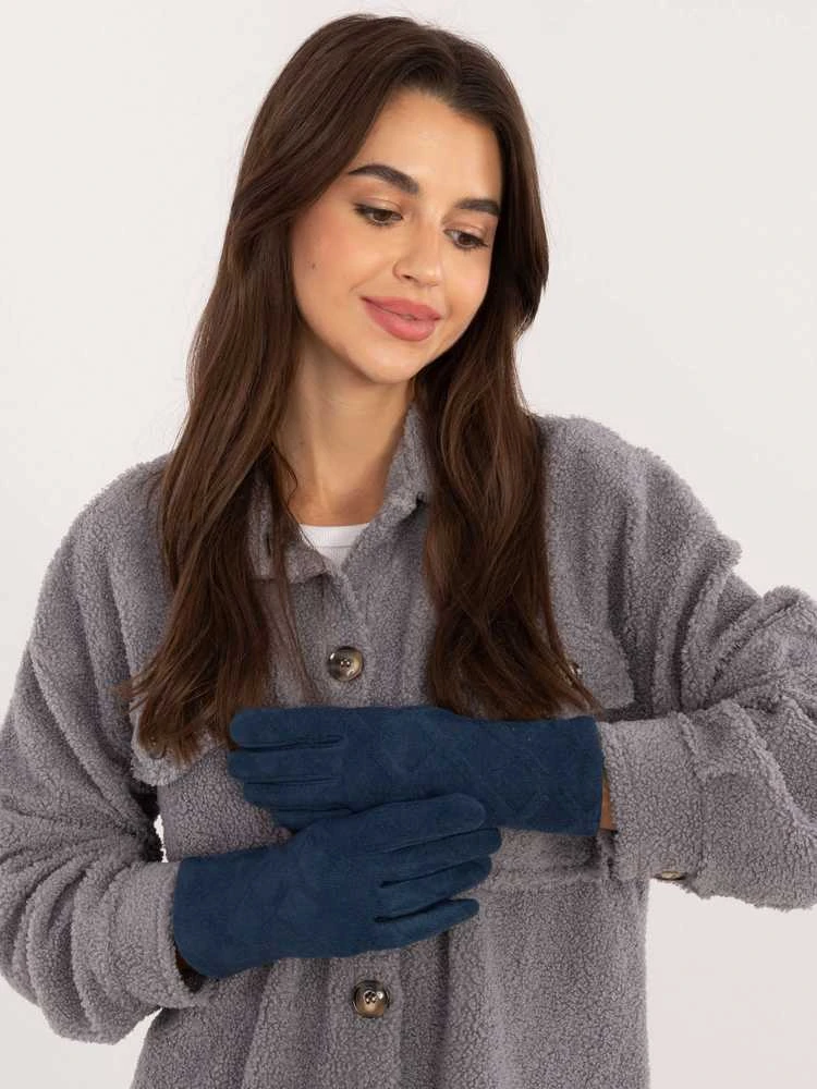 Wool Fashion Italia Pirštinės-AT-RK-23901.22-jūrinės