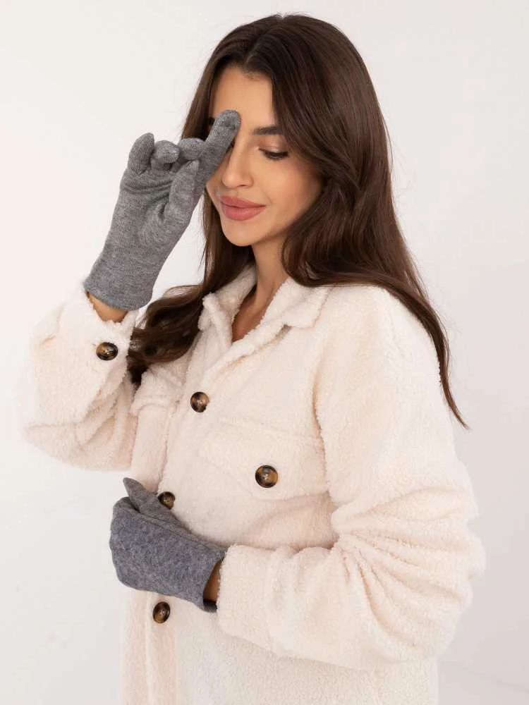 Wool Fashion Italia Pirštinės-AT-RK-23901.22-pilkos
