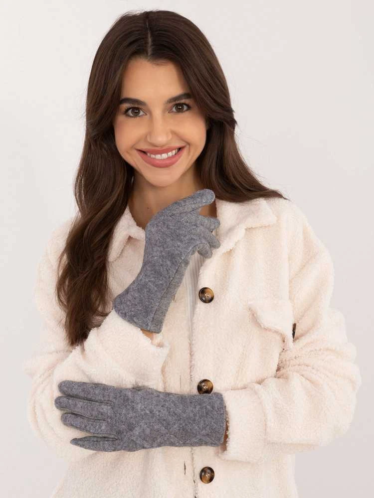 Wool Fashion Italia Pirštinės-AT-RK-23901.22-pilkos