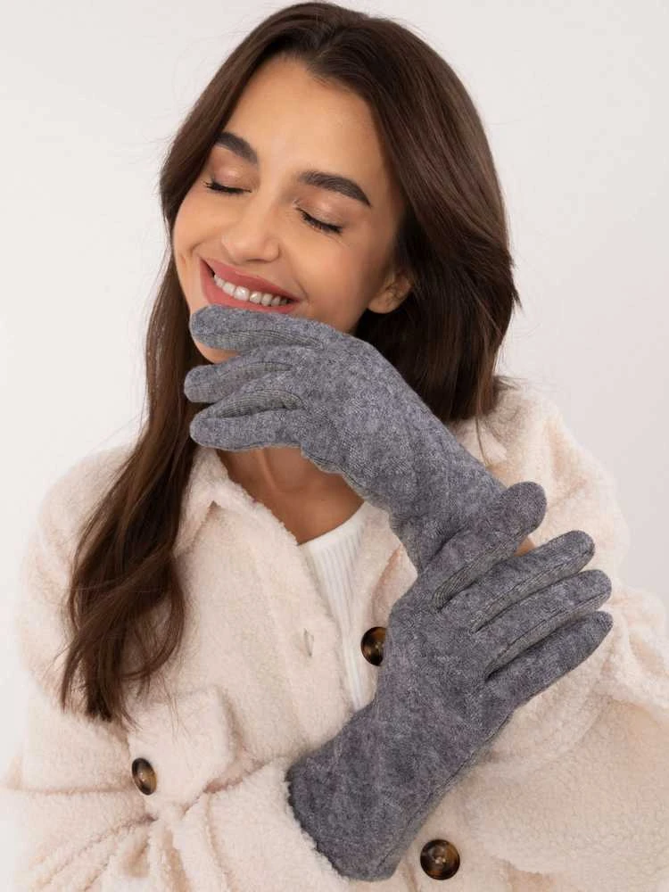 Wool Fashion Italia Pirštinės-AT-RK-23901.22-pilkos