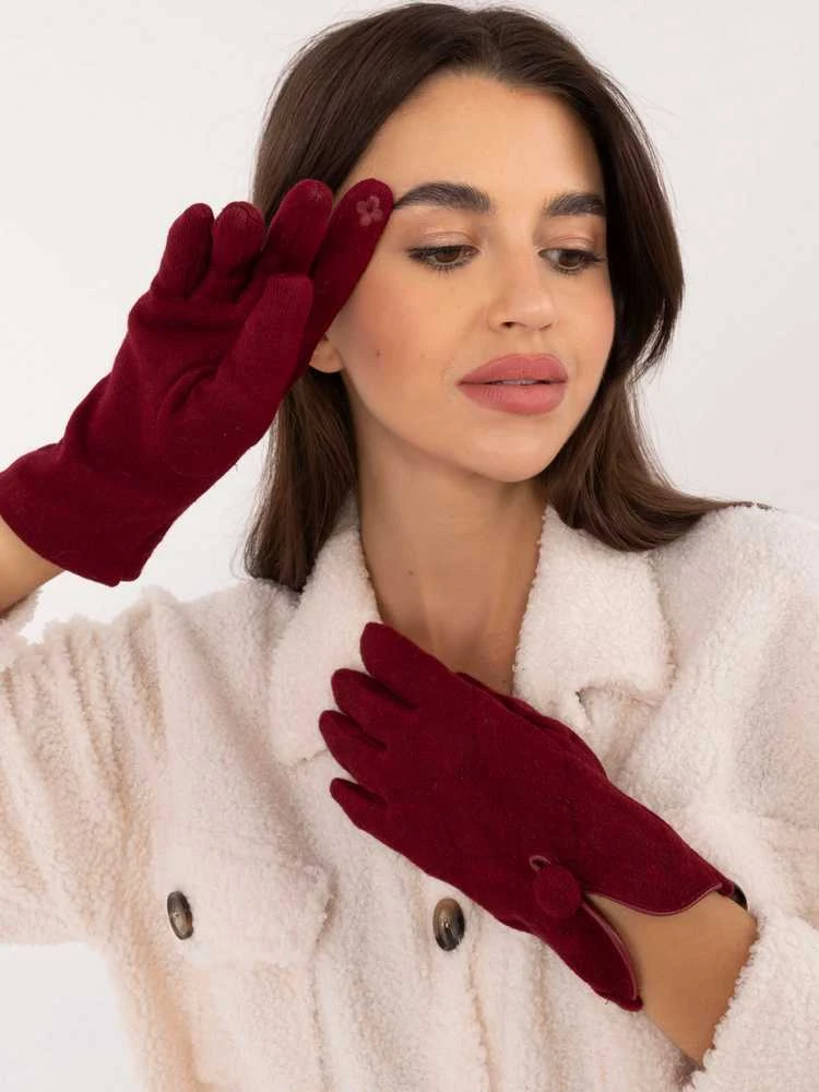 Wool Fashion Italia Pirštinės-AT-RK-23903.55-bordo