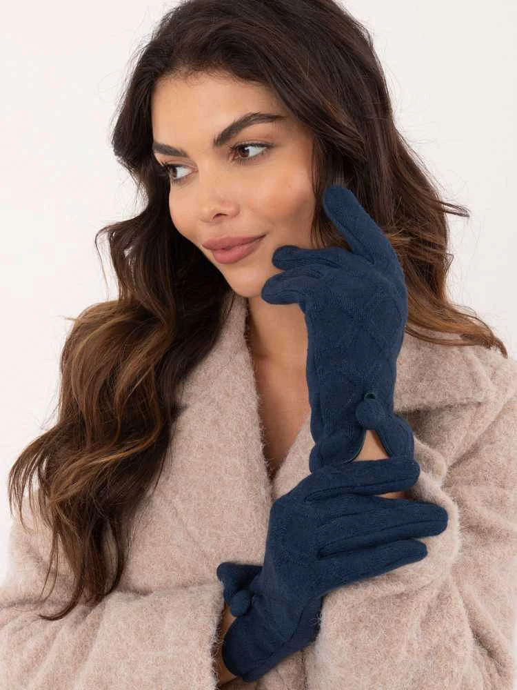 Wool Fashion Italia Pirštinės-AT-RK-23903.55-jūrinės