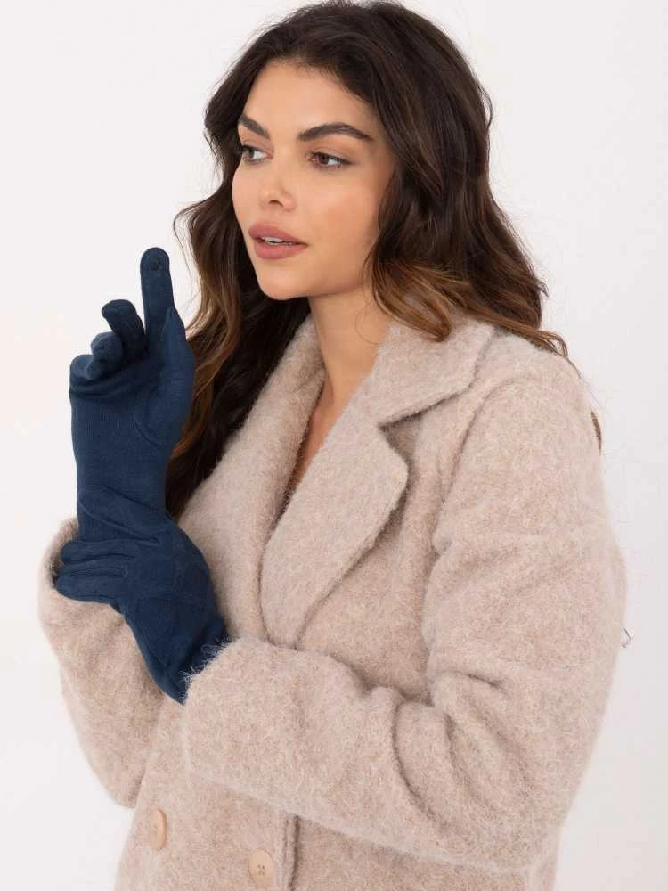 Wool Fashion Italia Pirštinės-AT-RK-23903.55-jūrinės