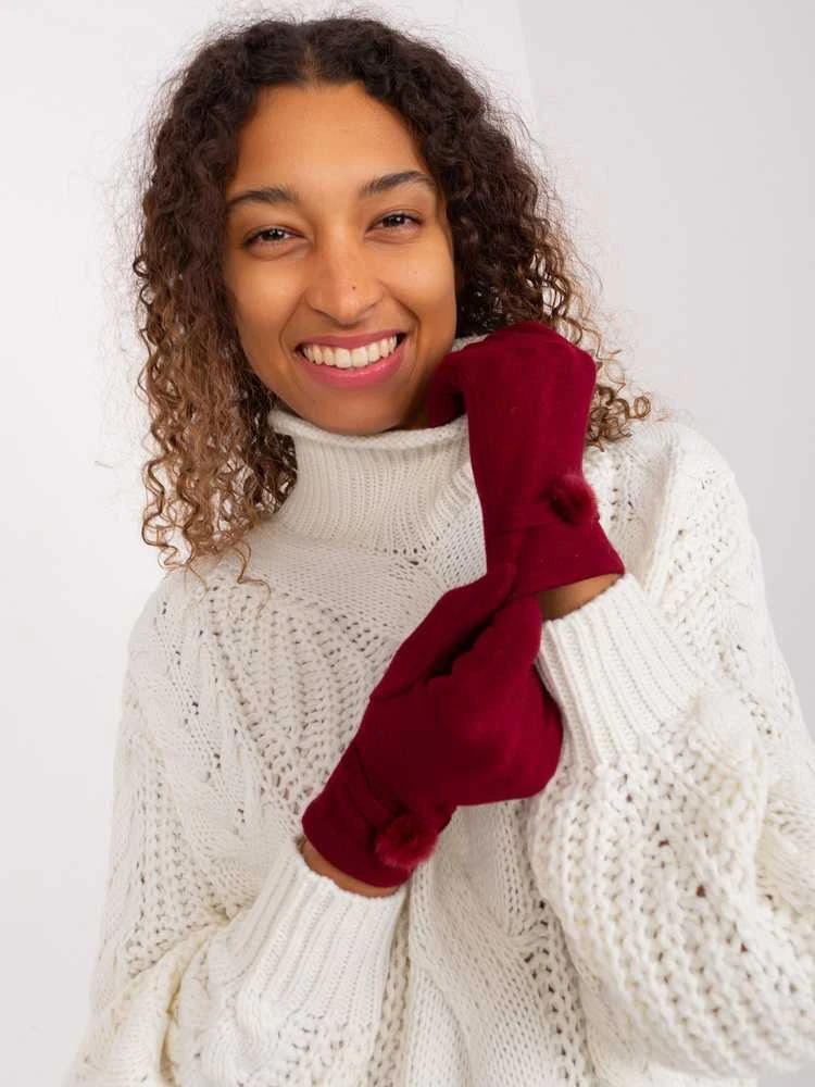 Wool Fashion Italia Pirštinės-AT-RK-23904.26-bordo