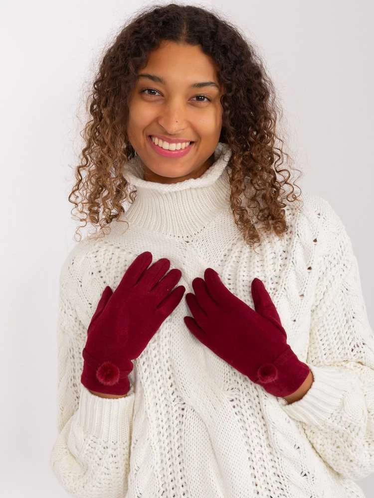 Wool Fashion Italia Pirštinės-AT-RK-23904.26-bordo