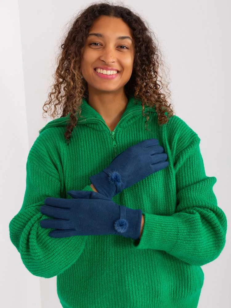 Wool Fashion Italia Pirštinės-AT-RK-23904.27-tamsiai mėlynos