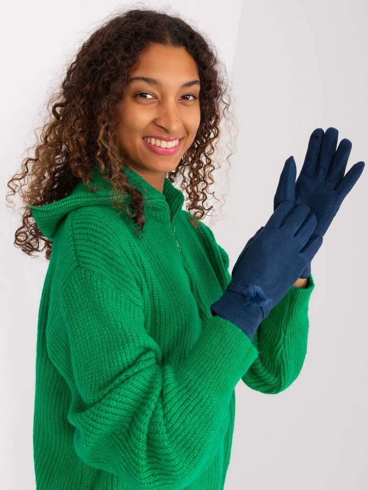 Wool Fashion Italia Pirštinės-AT-RK-23904.27-tamsiai mėlynos