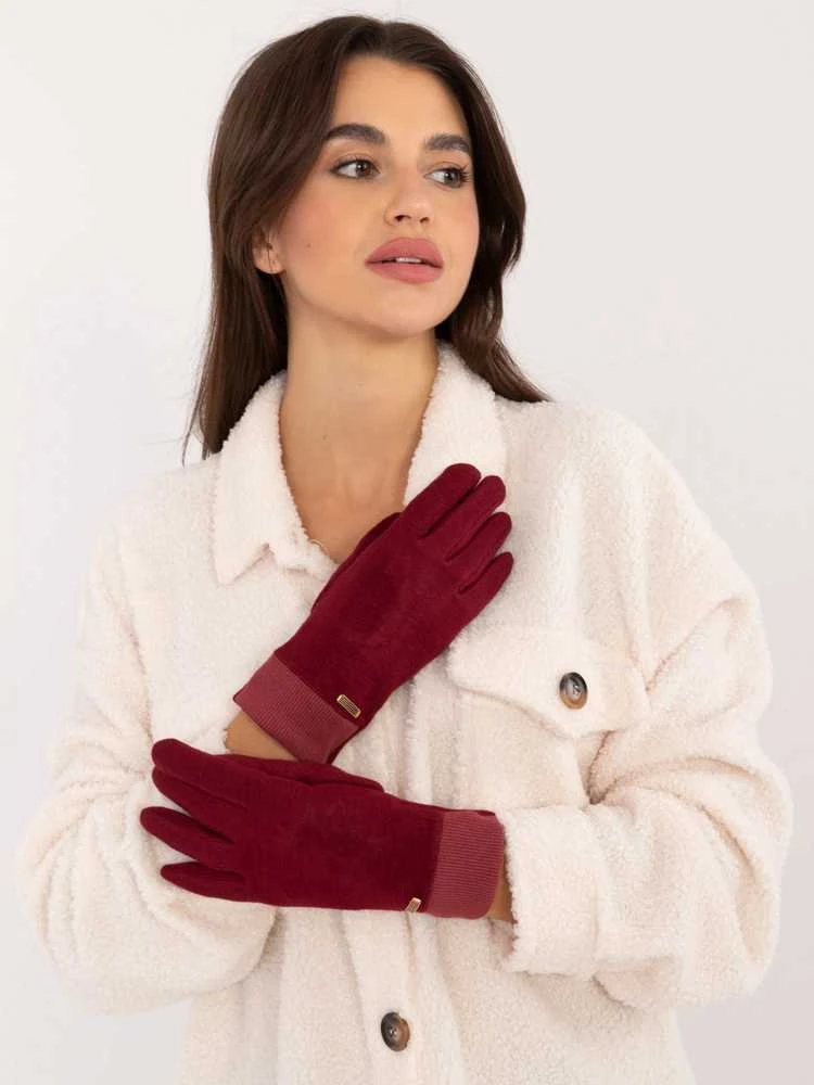 Wool Fashion Italia Pirštinės-AT-RK-23905.03X-bordo