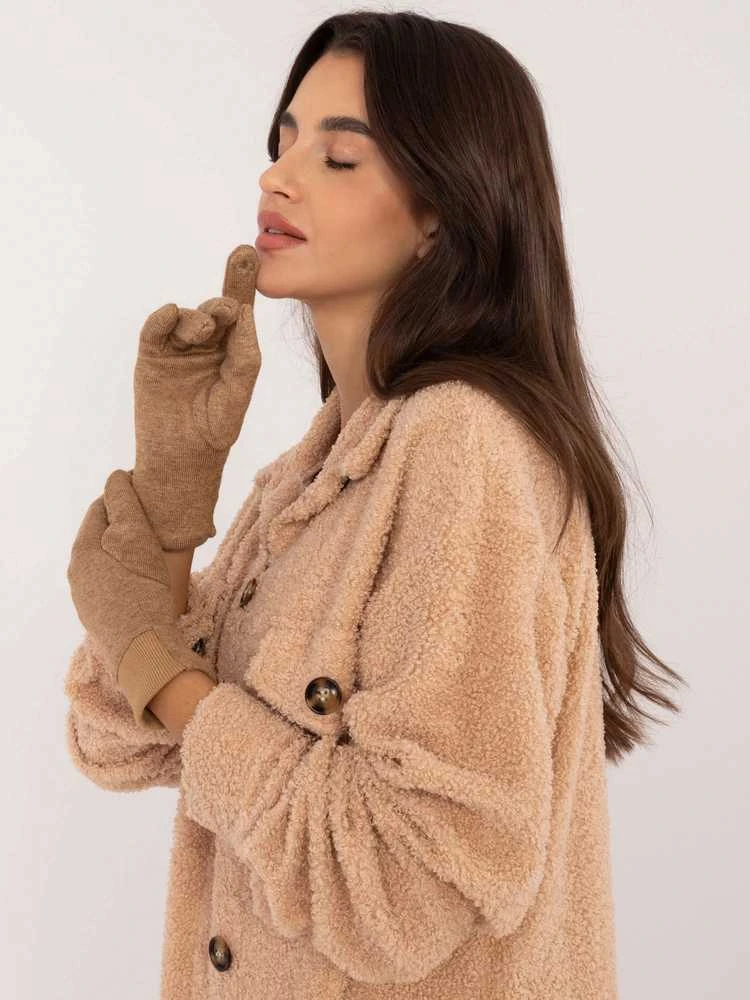 Wool Fashion Italia Pirštinės-AT-RK-23905.03X-camel