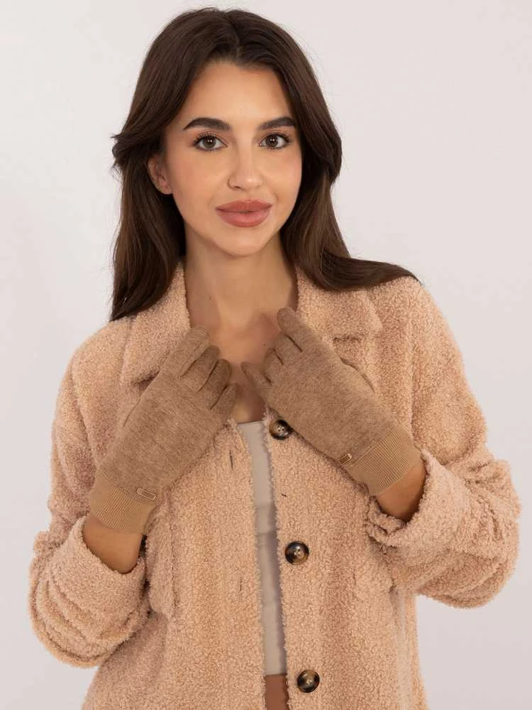 Wool Fashion Italia Pirštinės-AT-RK-23905.03X-camel