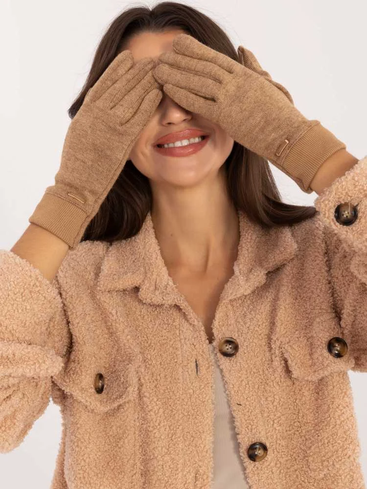 Wool Fashion Italia Pirštinės-AT-RK-23905.03X-camel