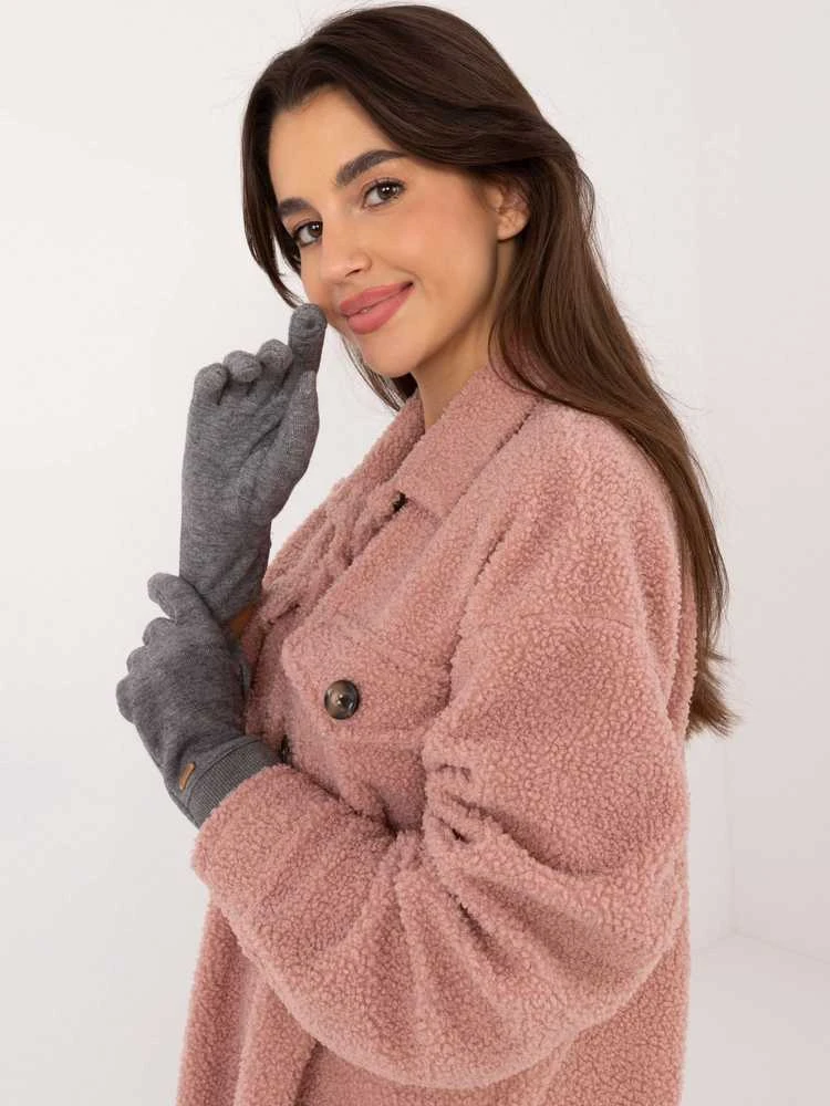 Wool Fashion Italia Pirštinės-AT-RK-23905.03X-pilkos