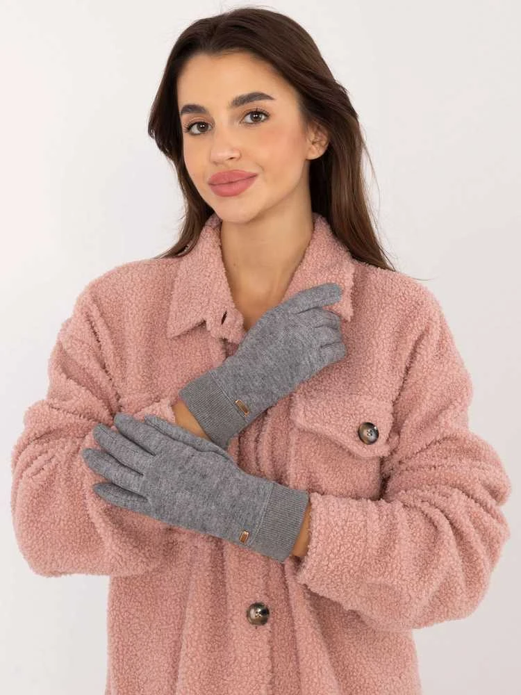 Wool Fashion Italia Pirštinės-AT-RK-23905.03X-pilkos