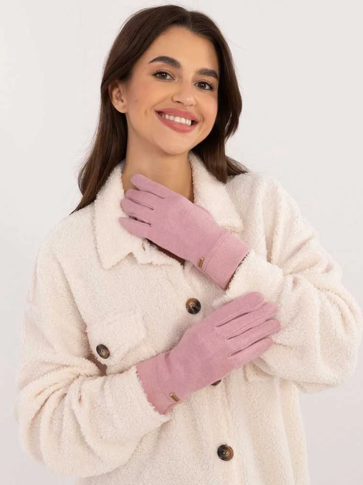 Wool Fashion Italia Pirštinės-AT-RK-23905.03X-šviesiai rožinės spalvos