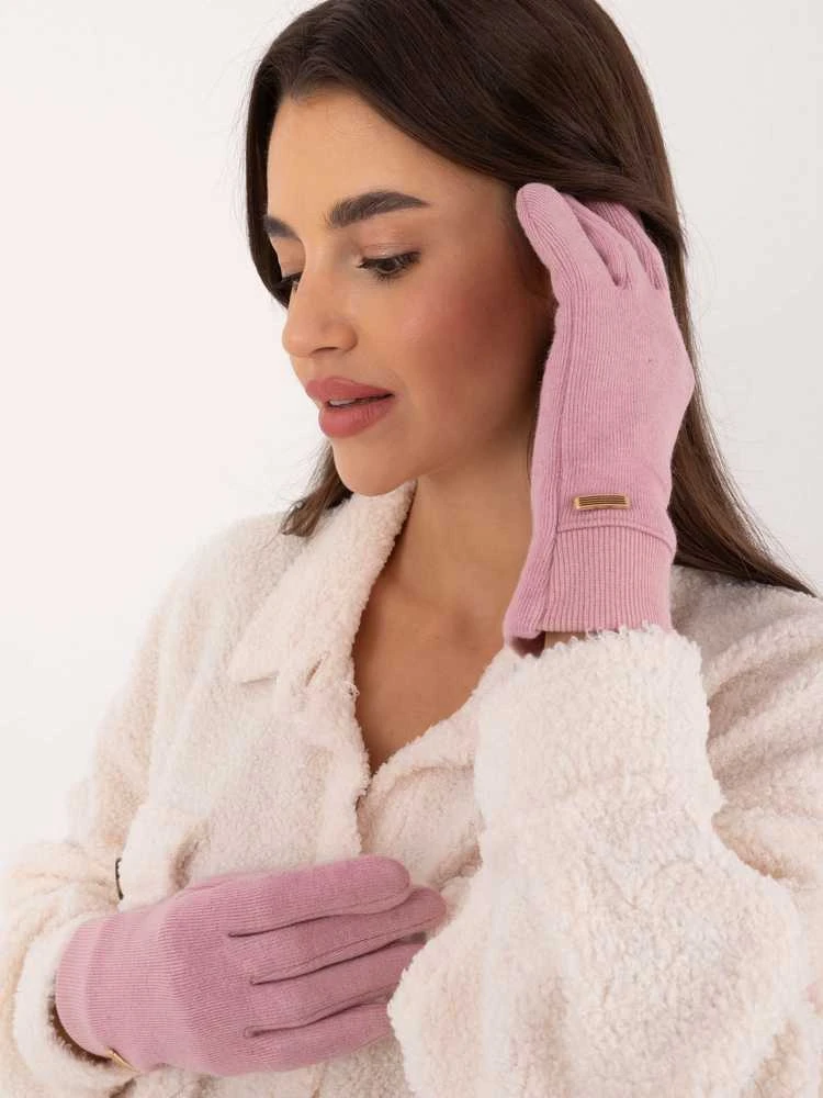 Wool Fashion Italia Pirštinės-AT-RK-23905.03X-šviesiai rožinės spalvos