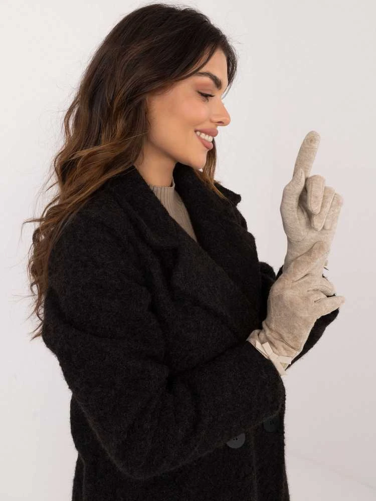 Wool Fashion Italia Pirštinės-AT-RK-239301.10X-smėlio spalvos