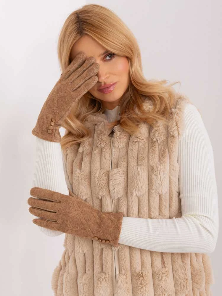 Wool Fashion Italia Pirštinės-AT-RK-239302.10X-camel