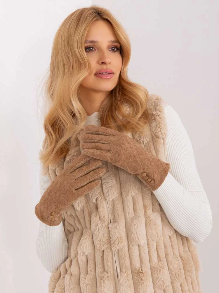 Wool Fashion Italia Pirštinės-AT-RK-239302.10X-camel