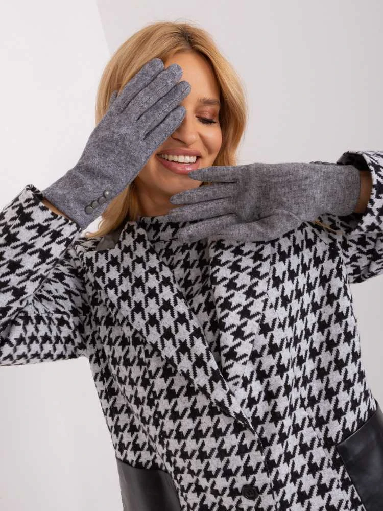Wool Fashion Italia Pirštinės-AT-RK-239302.10X-tamsiai pilkos