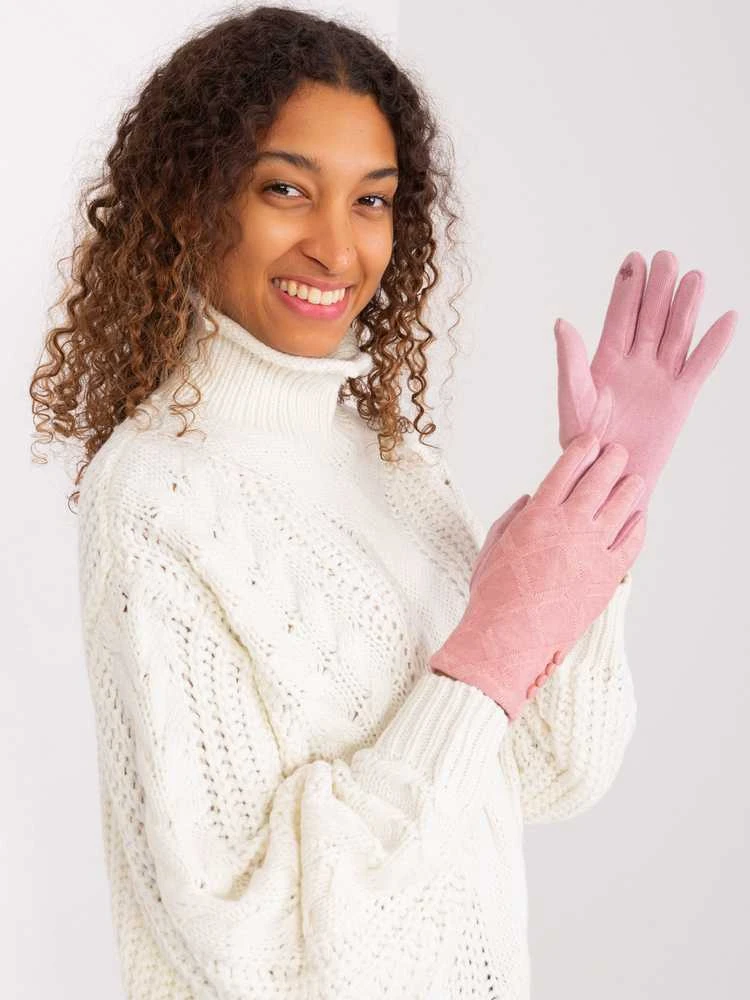 Wool Fashion Italia Pirštinės-AT-RK-239302.10X-šviesiai rožinė