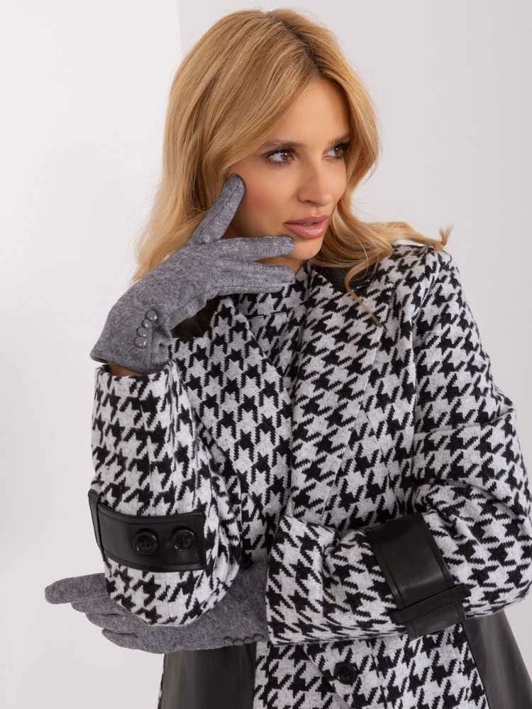 Wool Fashion Italia Pirštinės-AT-RK-239302.10X-tamsiai pilkos