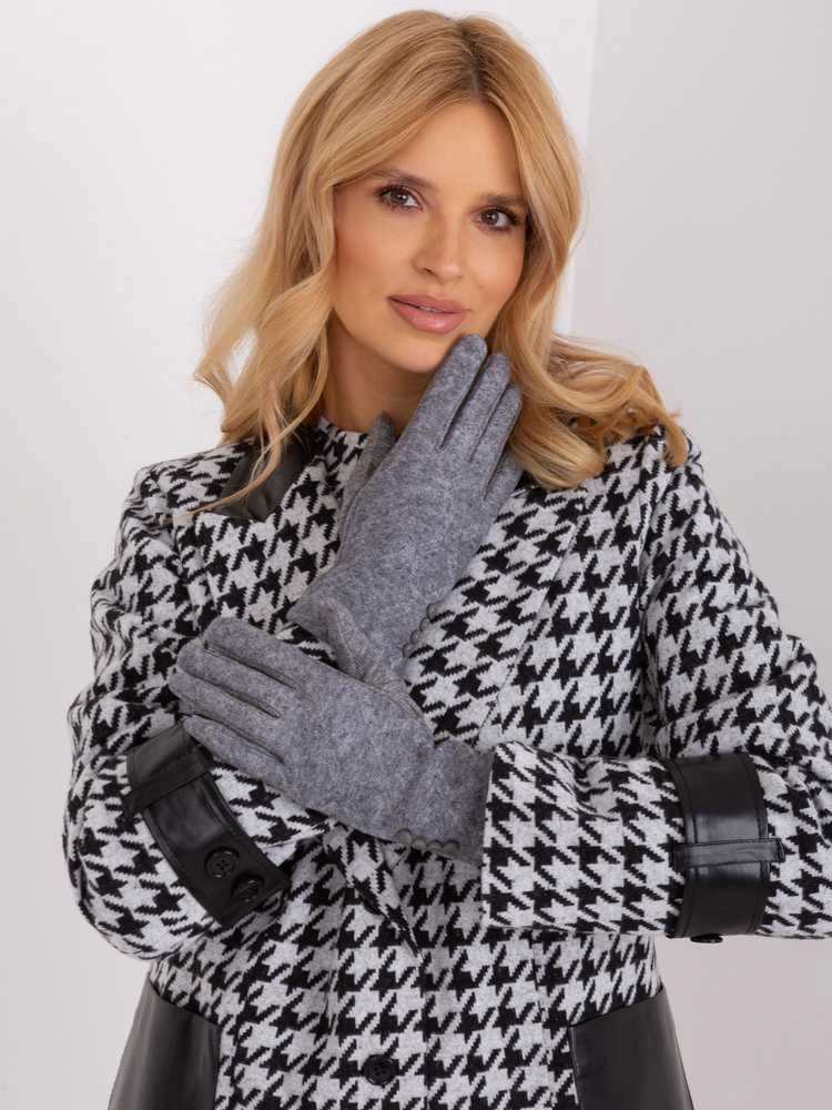 Wool Fashion Italia Pirštinės-AT-RK-239302.10X-tamsiai pilkos