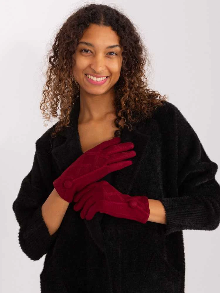 Wool Fashion Italia Pirštinės-AT-RK-239501.10-bordo