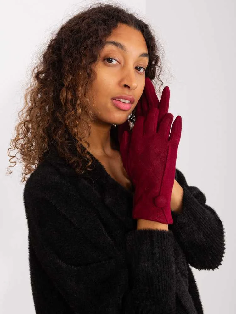 Wool Fashion Italia Pirštinės-AT-RK-239501.10-bordo