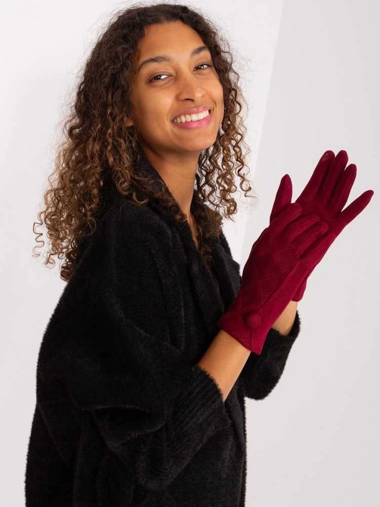 Wool Fashion Italia Pirštinės-AT-RK-239501.10-bordo