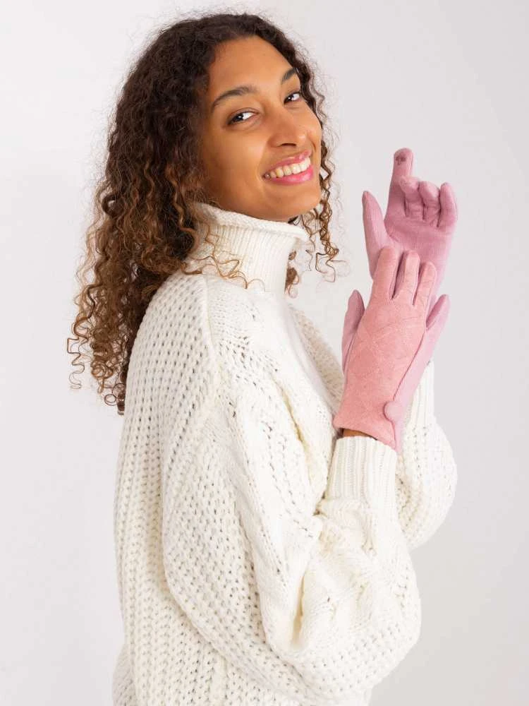 Wool Fashion Italia Pirštinės-AT-RK-239501.10-šviesiai rožinė