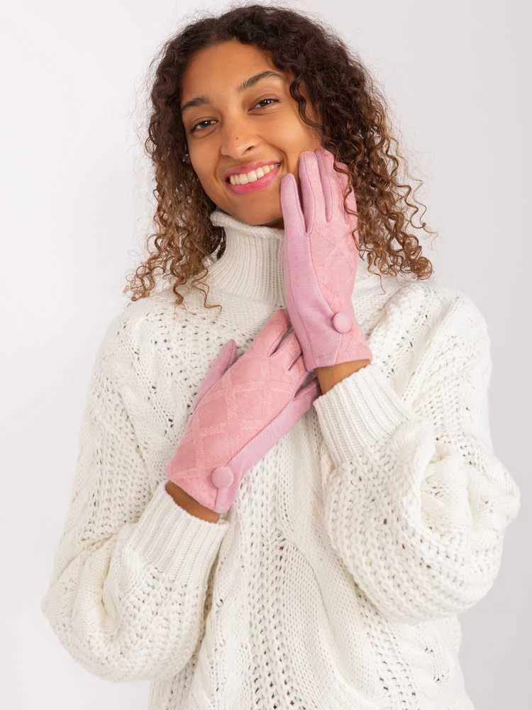 Wool Fashion Italia Pirštinės-AT-RK-239501.10-šviesiai rožinė