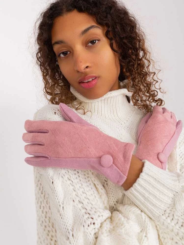 Wool Fashion Italia Pirštinės-AT-RK-239501.10-šviesiai rožinė
