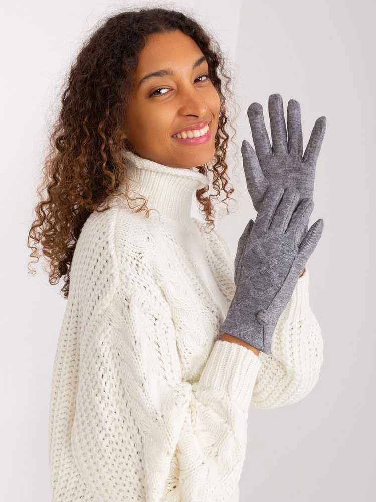 Wool Fashion Italia Pirštinės-AT-RK-239501.10-tamsiai pilkos