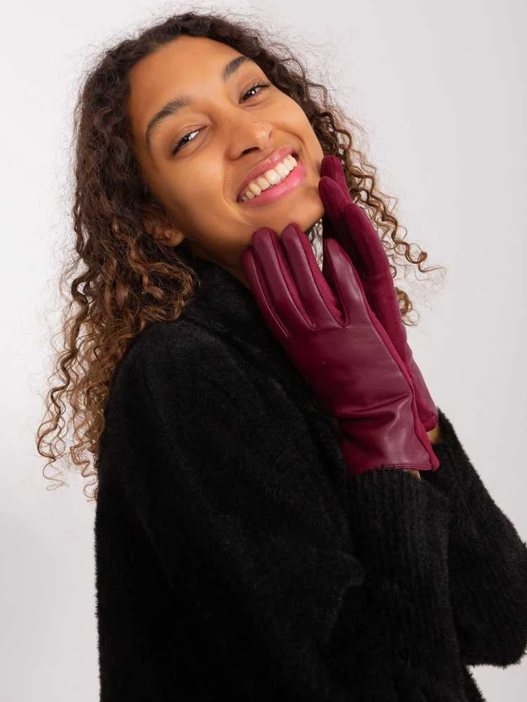 Wool Fashion Italia Pirštinės-AT-RK-239501A.16-bordo