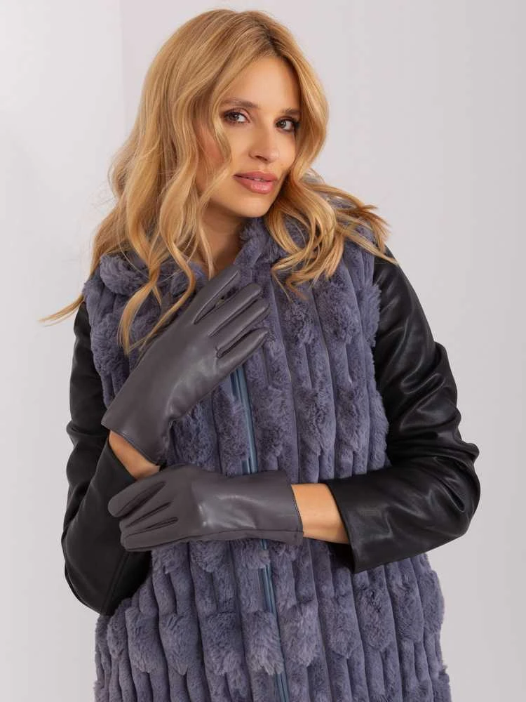 Wool Fashion Italia Pirštinės-AT-RK-239501A.16-tamsiai pilkos spalvos