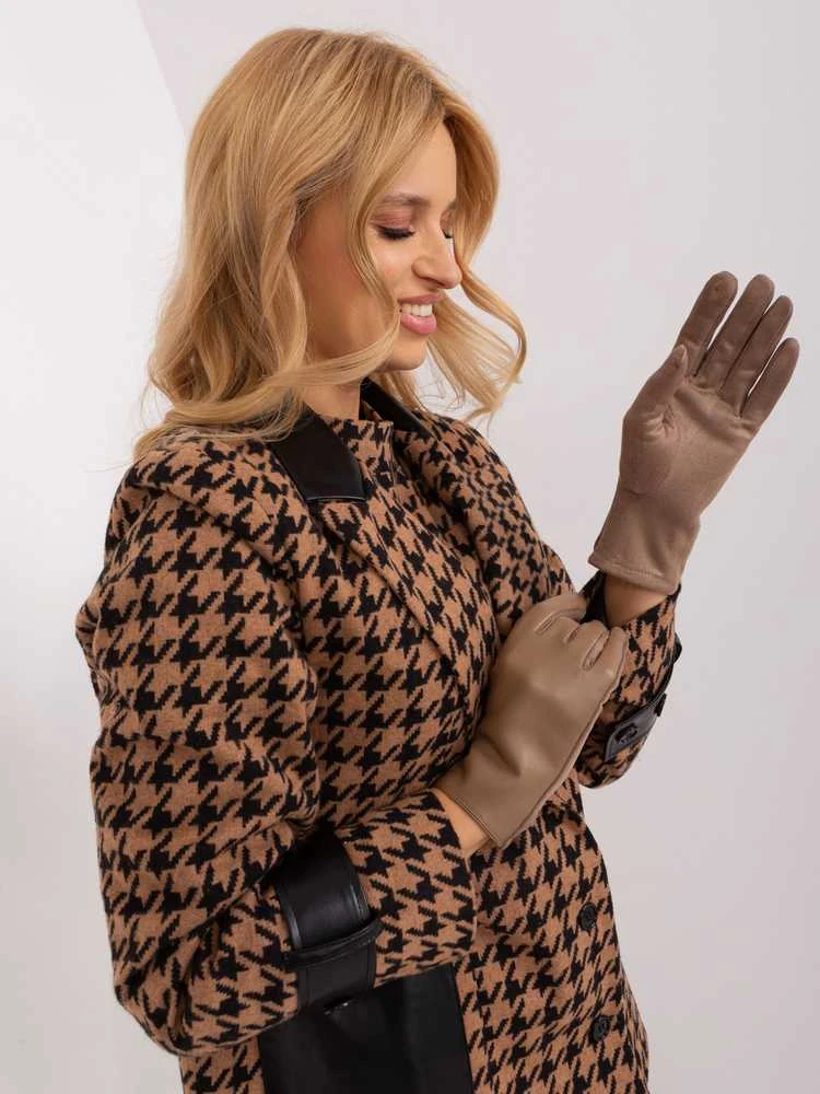 Wool Fashion Italia Pirštinės-AT-RK-239501A.16-tamsiai smėlio spalvos