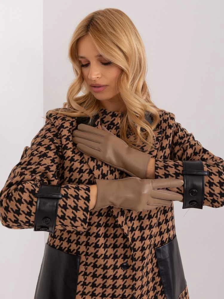 Wool Fashion Italia Pirštinės-AT-RK-239501A.16-tamsiai smėlio spalvos