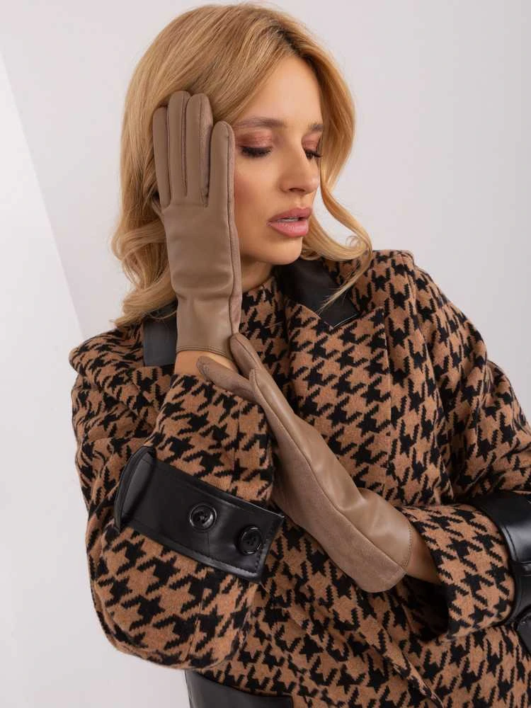 Wool Fashion Italia Pirštinės-AT-RK-239501A.16-tamsiai smėlio spalvos