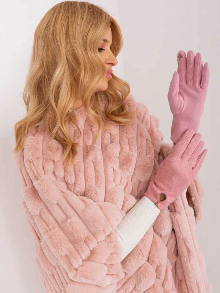 Wool Fashion Italia Pirštinės-AT-RK-239502.77-šviesiai rožinės spalvos