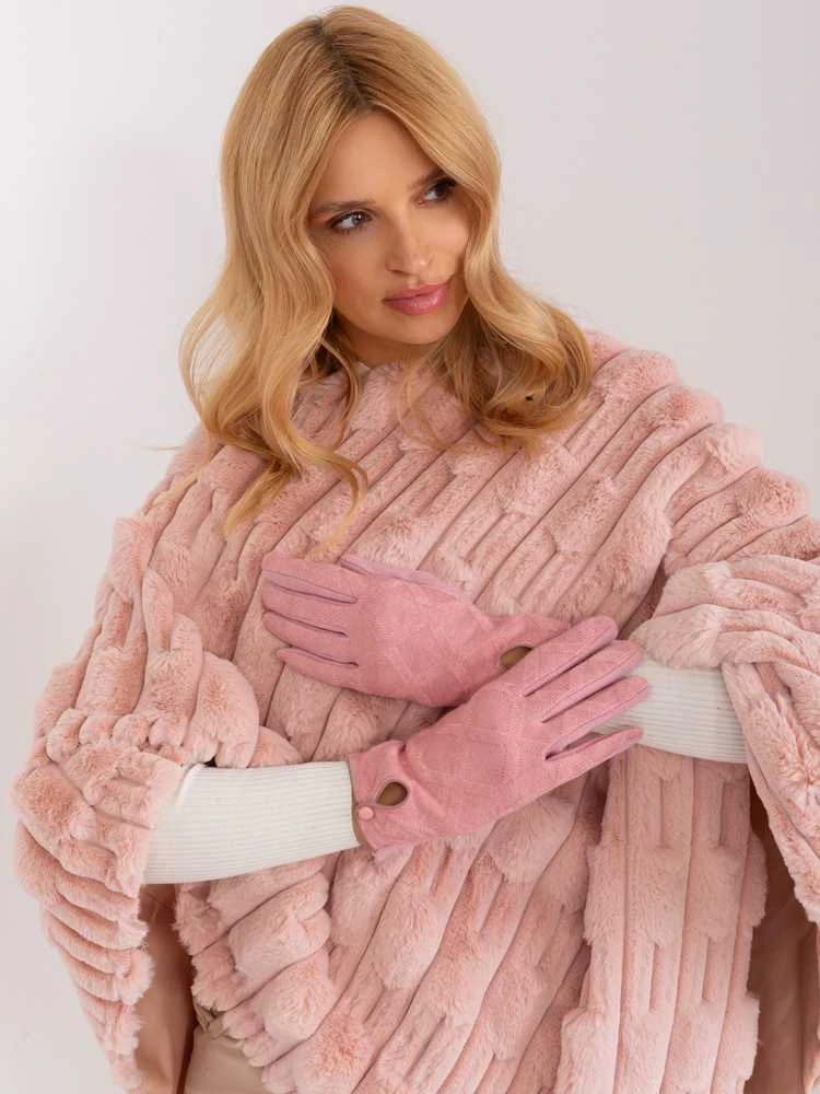 Wool Fashion Italia Pirštinės-AT-RK-239502.77-šviesiai rožinės spalvos